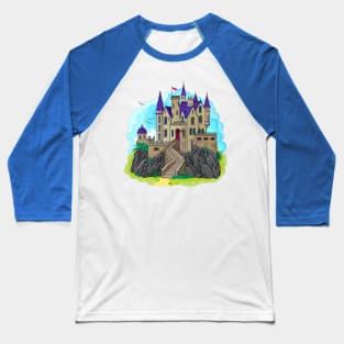 Fantasy gothic medieval fortress. Baseball T-Shirt